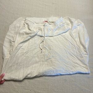 Pink lily white maxi skirt